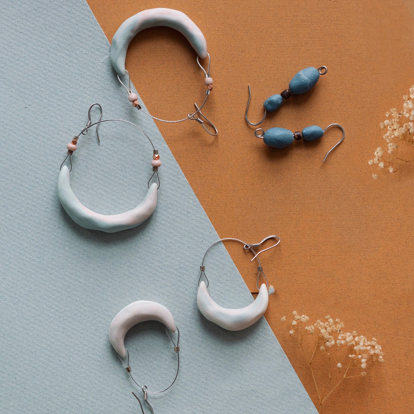 Ceramic Hoop Earrings (Pre-Order)