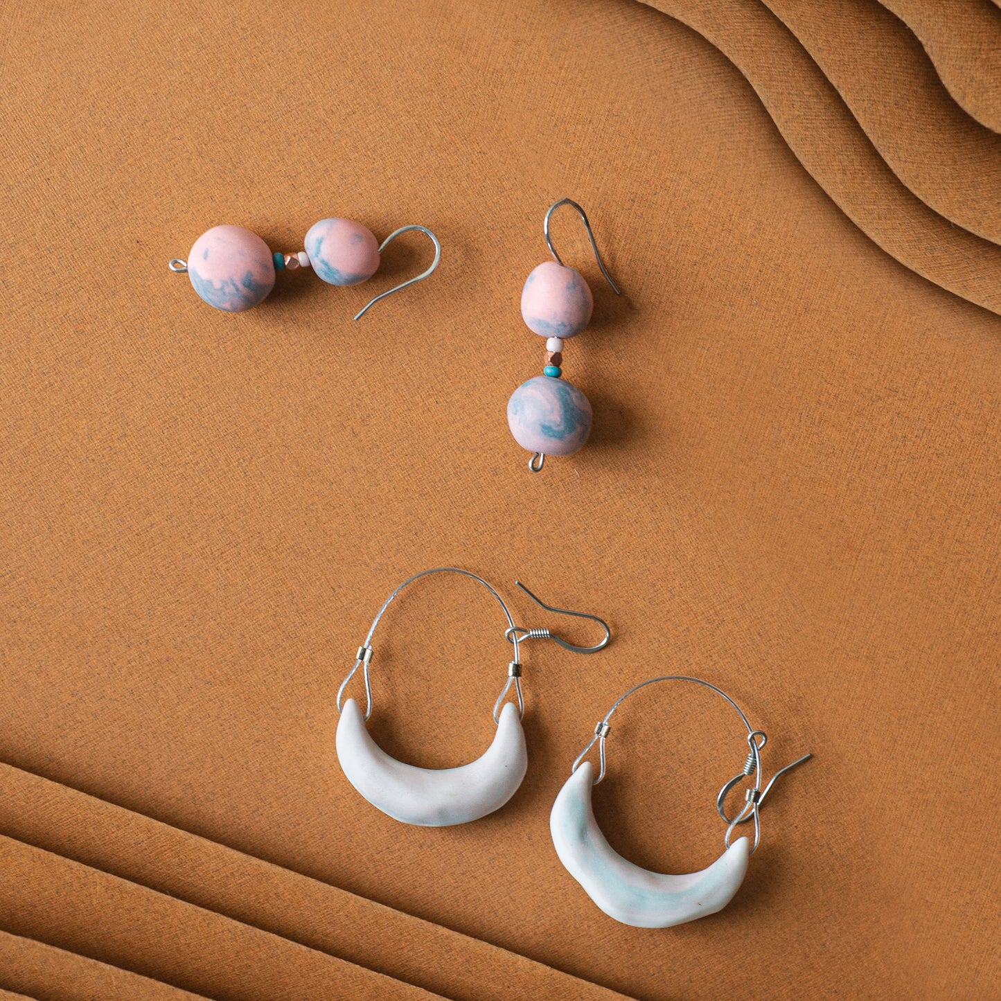Ceramic Hoop Earrings (Pre-Order)