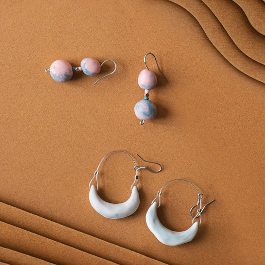Ceramic Hoop Earrings (Pre-Order)