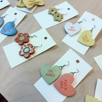 Be Kind or F*ck Off Ceramic Earrings (Pre-Order)