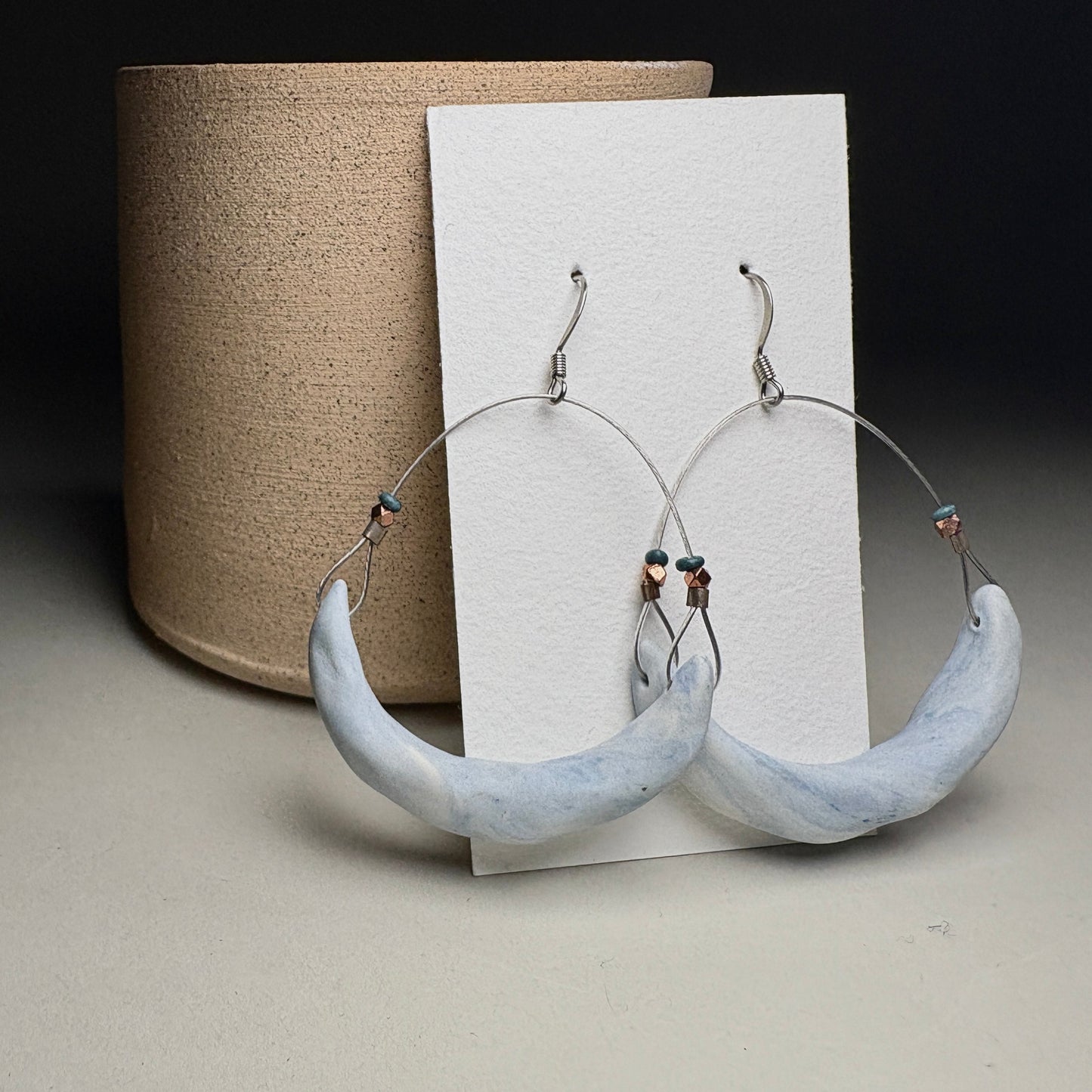 Ceramic Hoop Earrings (Pre-Order)